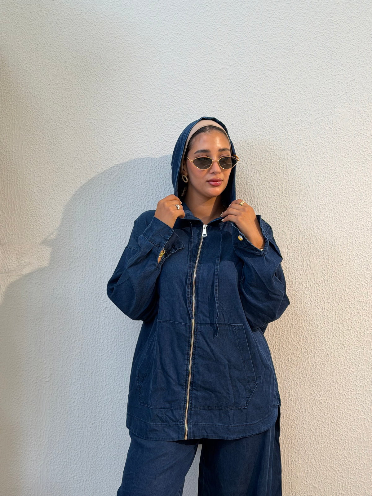 Indigo Hooded Denim Set