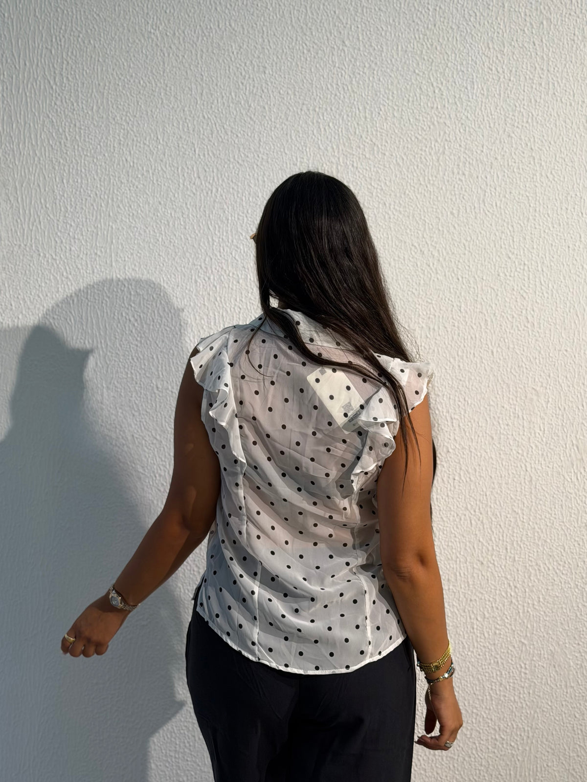Dotty Ruffle Top