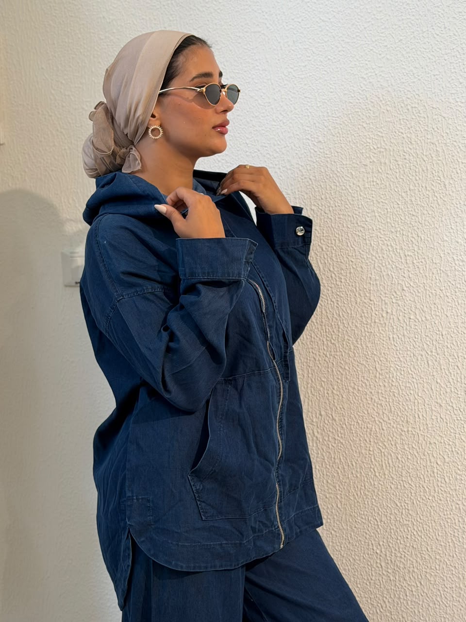 Indigo Hooded Denim Set