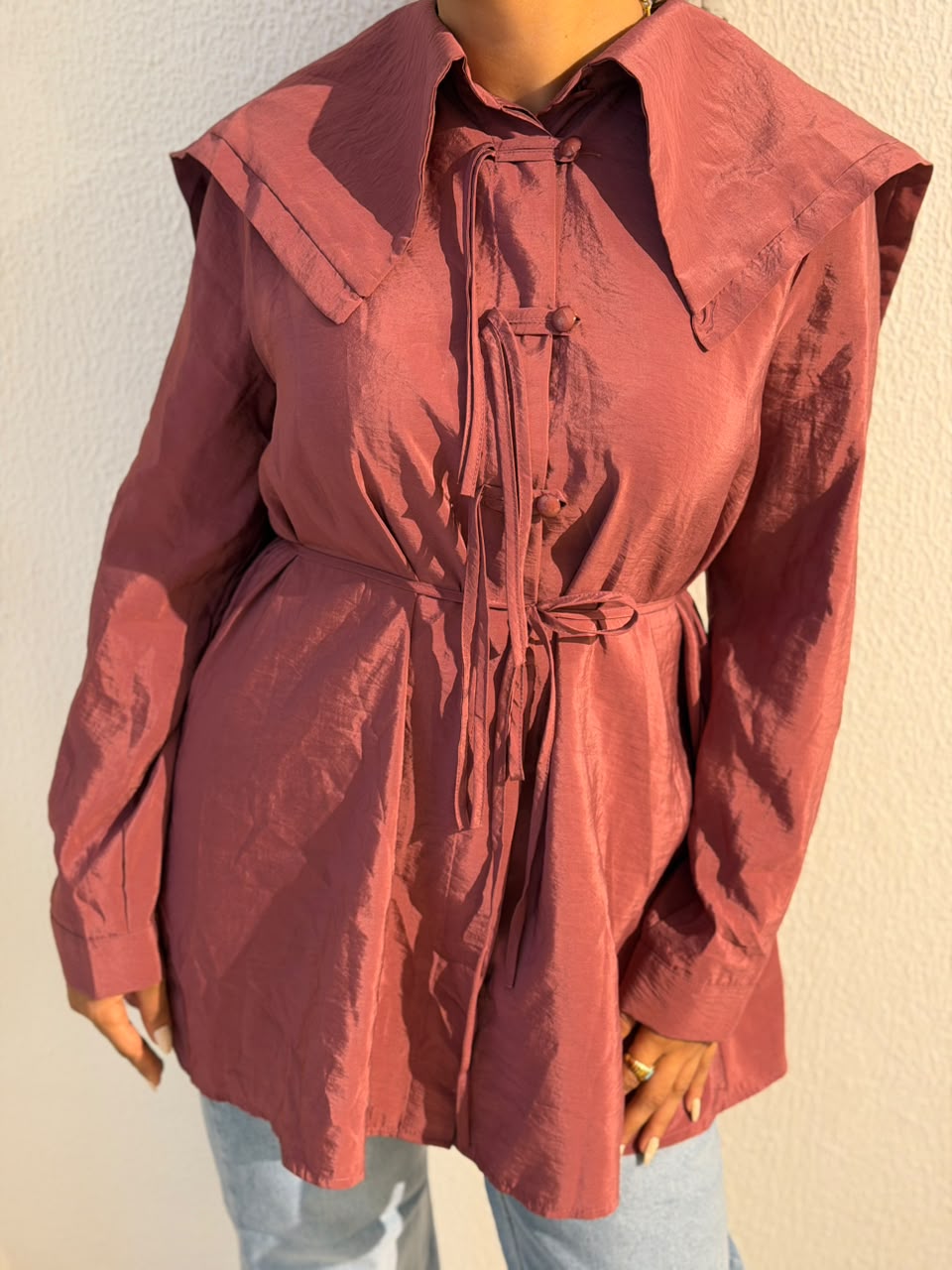 Rosewood Peplum Blouse