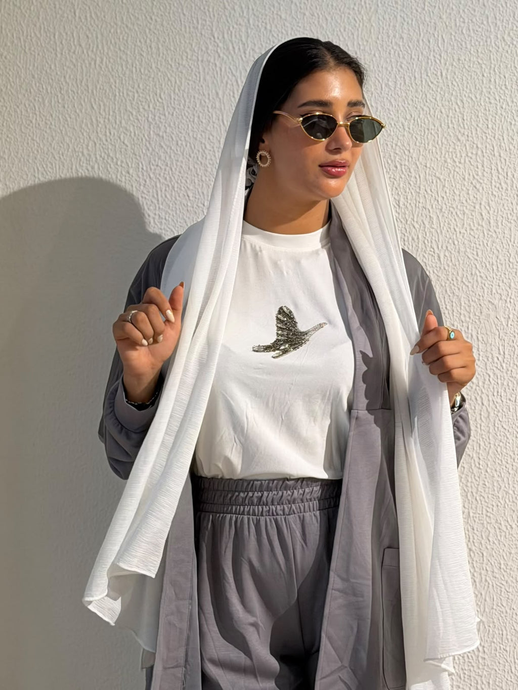 Grey Longline Blazer & Wide-Leg Set