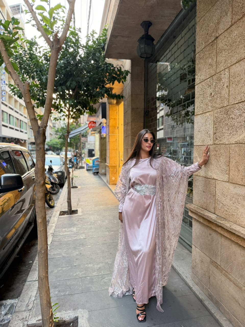 Blush Abaya Set