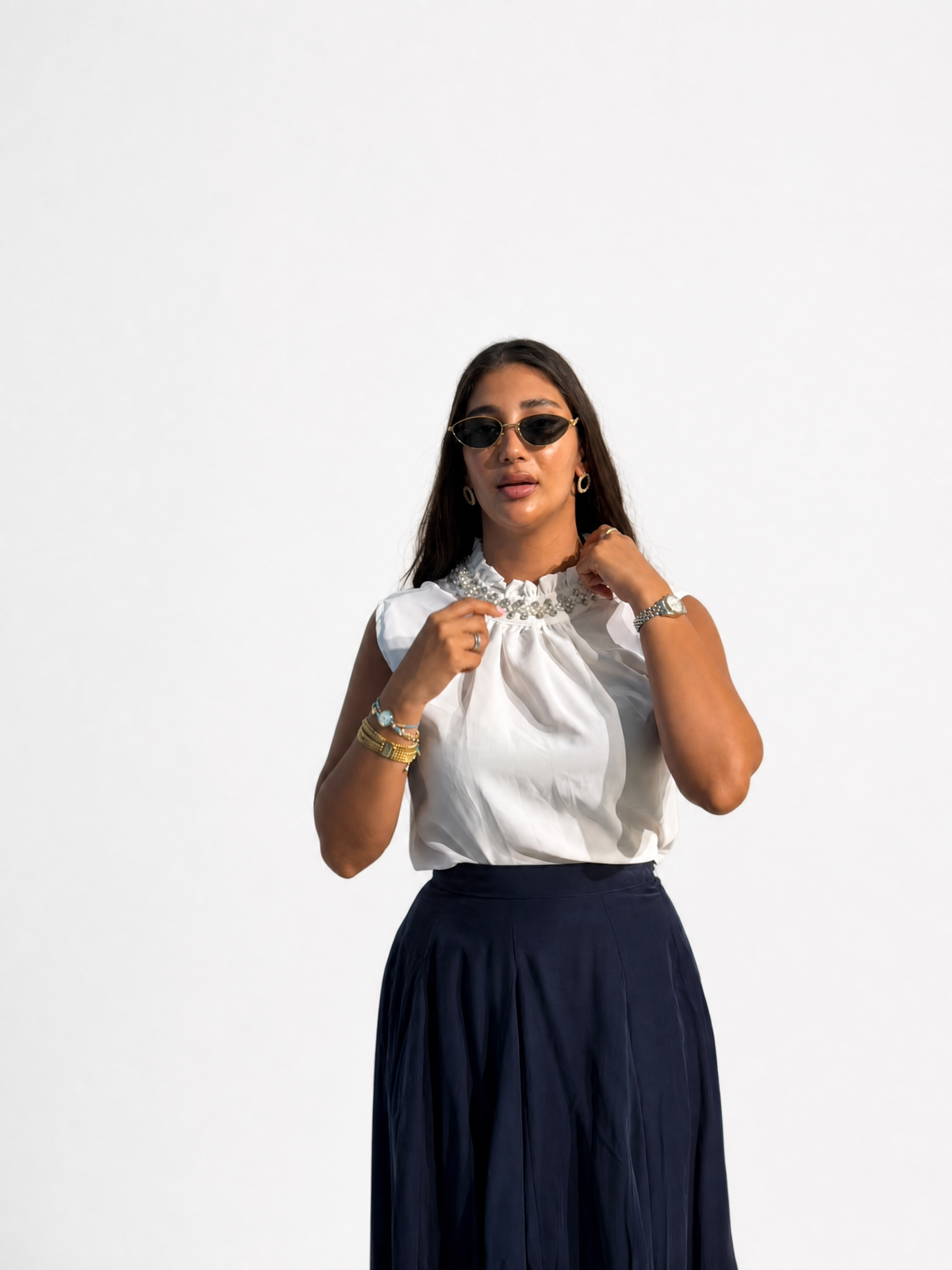 Sparkle Collar Blouse