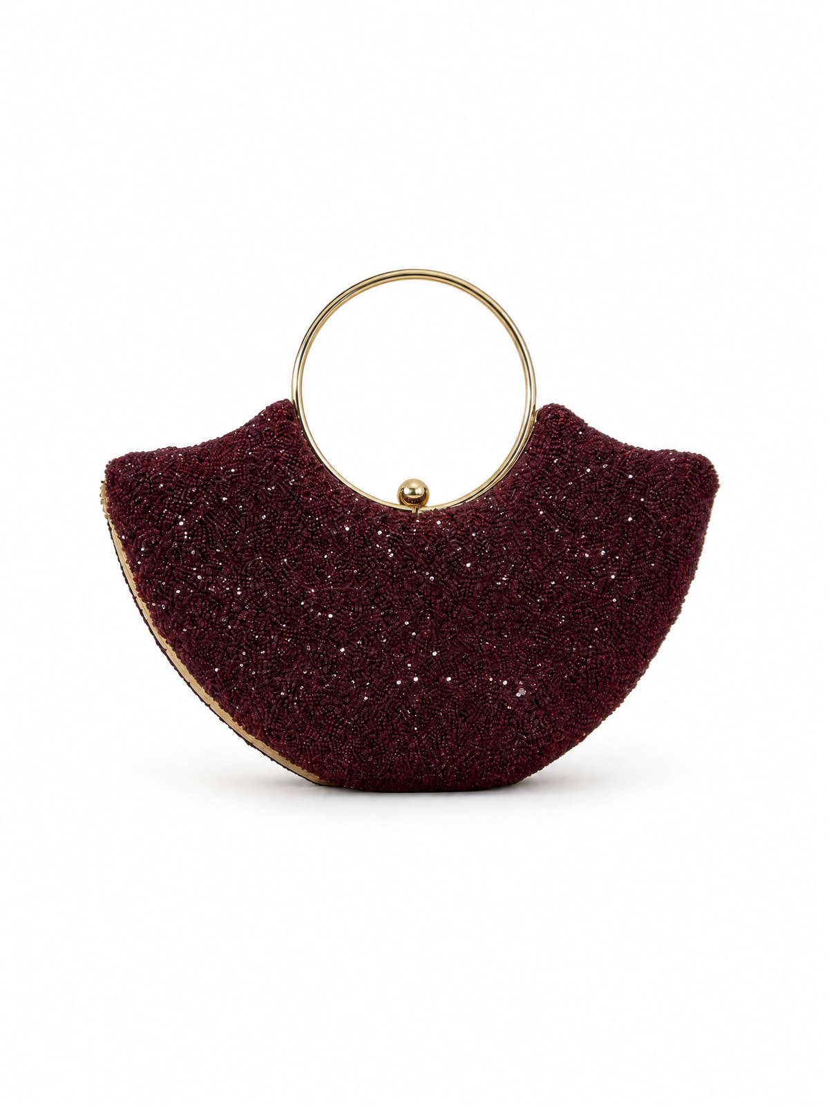 Velvet Wine Sparkle Handbag