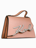 Signature Script Top-Handle Bag