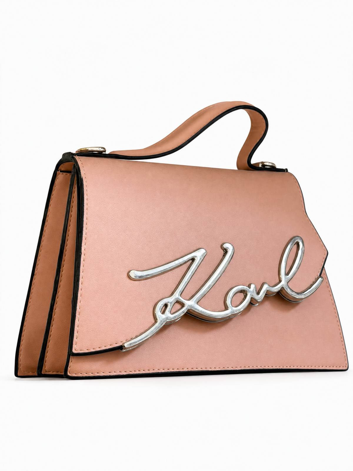 Signature Script Top-Handle Bag
