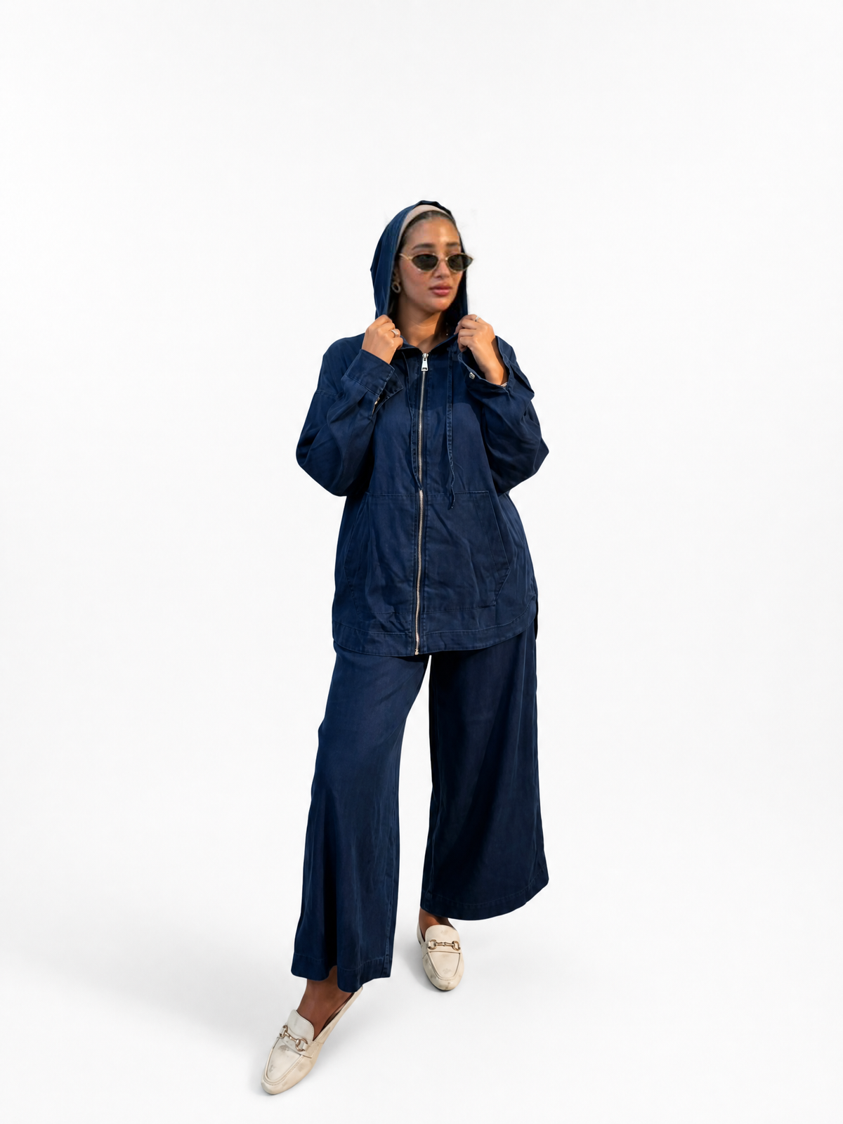Indigo Hooded Denim Set