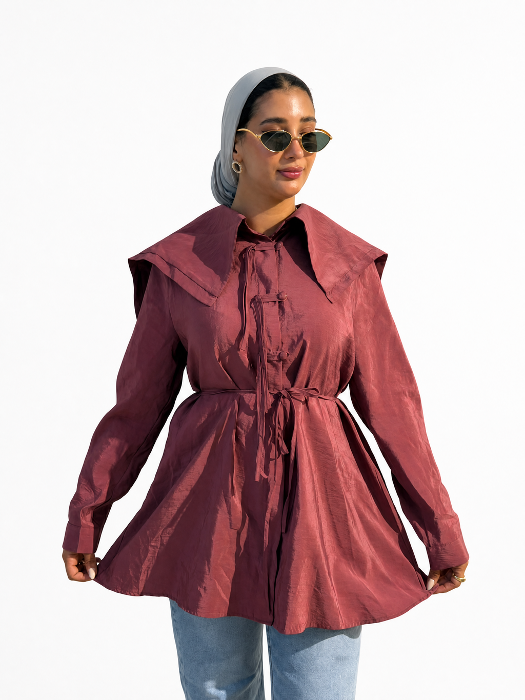 Rosewood Peplum Blouse
